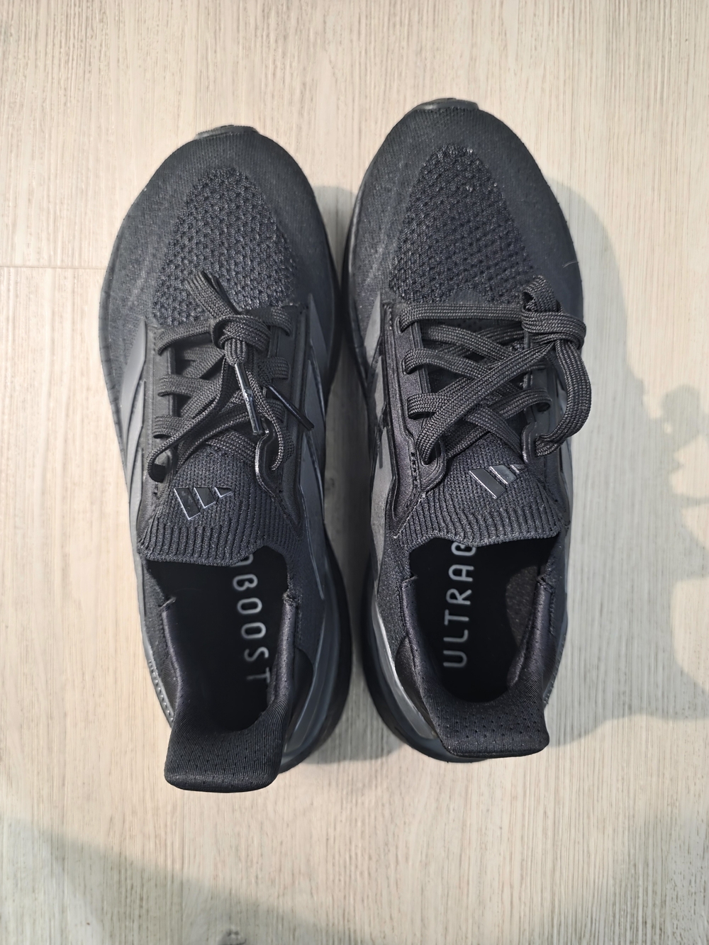 adidas Men's Black Knit Ultraboost-Style Sneakers